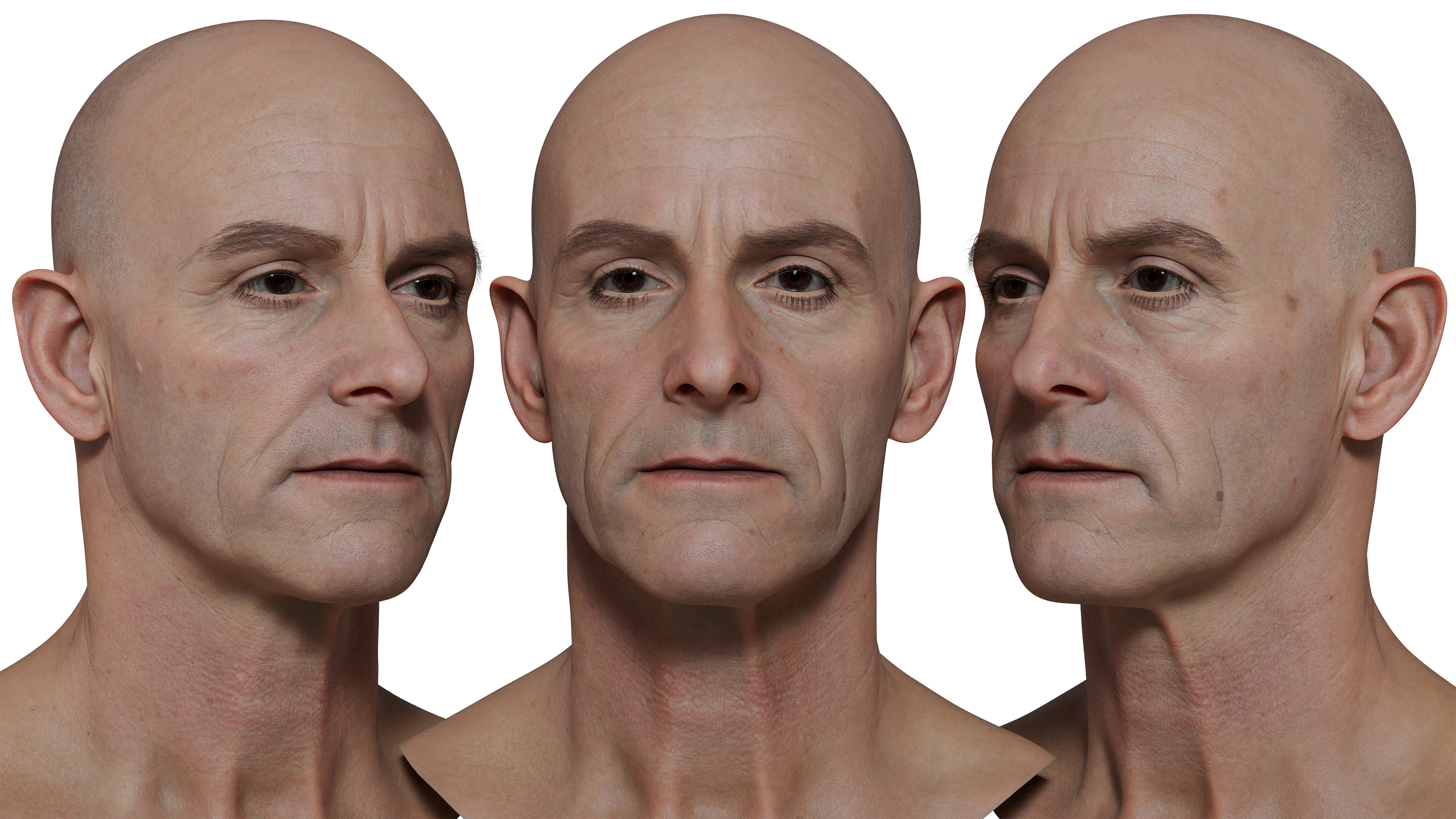 Download  male 3d head model scan